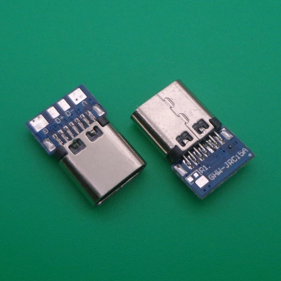 Picture of Type C BREAKOUT Board Connector 14 Pin Female Sockets Type-C Welding Wire 4P With PCB Board Female Seat Charging Data Line Female Head Type C Mother Seat Adapters Type C Connector