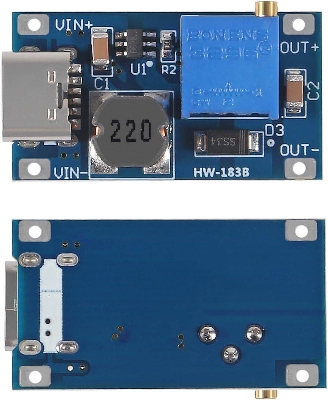 Picture of TYPE-C Interface MT3608 Type C Module MT3608 Step Up Module Adapters MT3608 Boost Converter 2V-24V To 5V-28V 2A  DC Adjustable Voltage Regulator