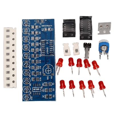 Picture of Water Flowing Light LED Module Driver Lamp DIY Kit NE555 CD4017 2.5-14.5V LED Chaser DIY Kit Flowing Water Red Lights LED Handmade DIY Kit Adapters