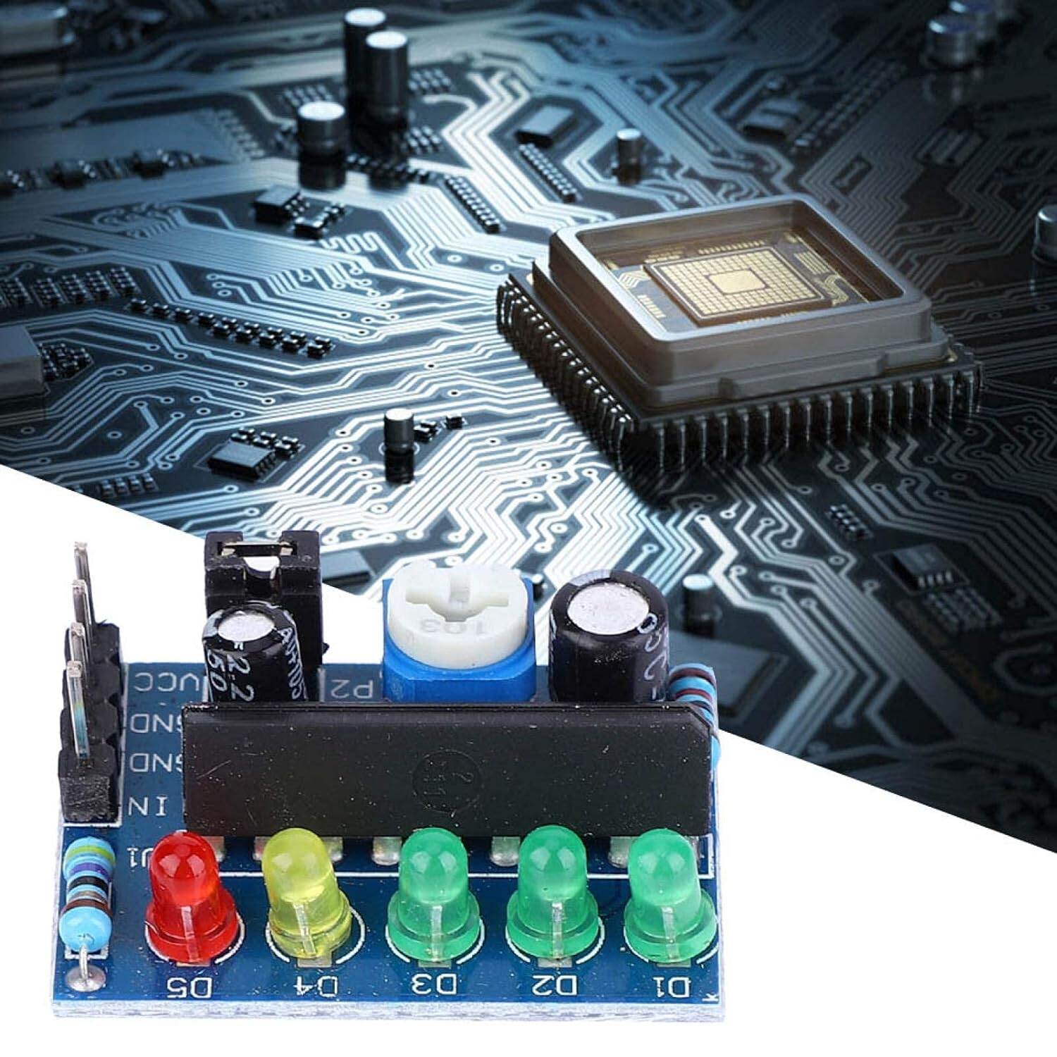 Picture of KA2284 Power & Audio Level Indicator Module KA2284 Power Level Indicator Battery Indicator Pro Audio Level Indicator Module KA2284 Sound Level Indicator 3.5V-12V LED Battery Indicator Adapters