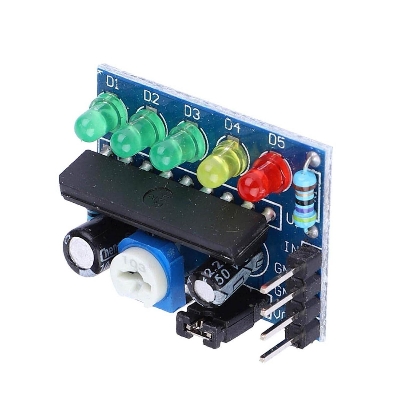 Picture of KA2284 Power & Audio Level Indicator Module KA2284 Power Level Indicator Battery Indicator Pro Audio Level Indicator Module KA2284 Sound Level Indicator 3.5V-12V LED Battery Indicator Adapters
