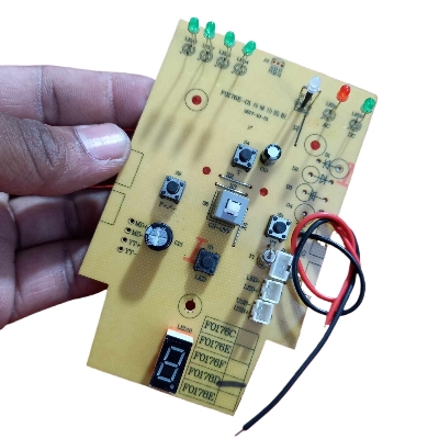 Picture of F0178D Charger Fan Circuit AC DC Fan Circuit For AC DC Charger Fan AC DC Rechargeable Fan Circuit With Digital LED Display PWM Fan Speed Control LED Lamp ON OFF Functionality Included Fan Parts & Accessories