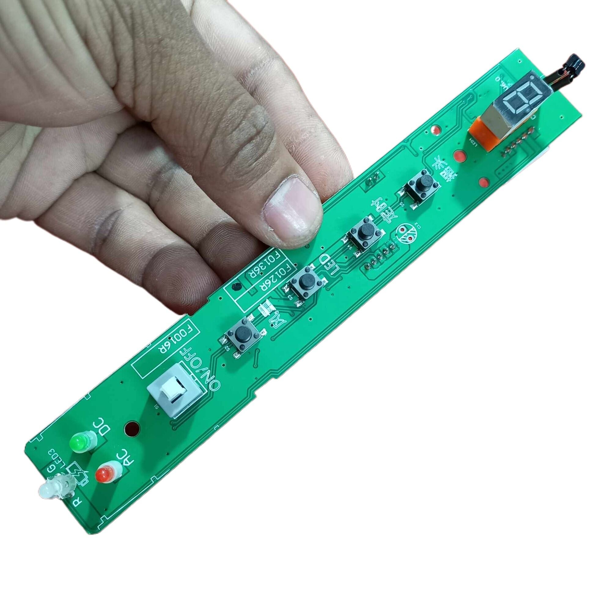 Picture of F0136R Charger Fan Circuit AC DC Fan Circuit For AC DC Charger Fan AC DC Rechargeable Fan Circuit With Display Rechargeable Fan Remote Control Circuit Board Digital LED Display PWM Fan Speed Control LED Indicator 