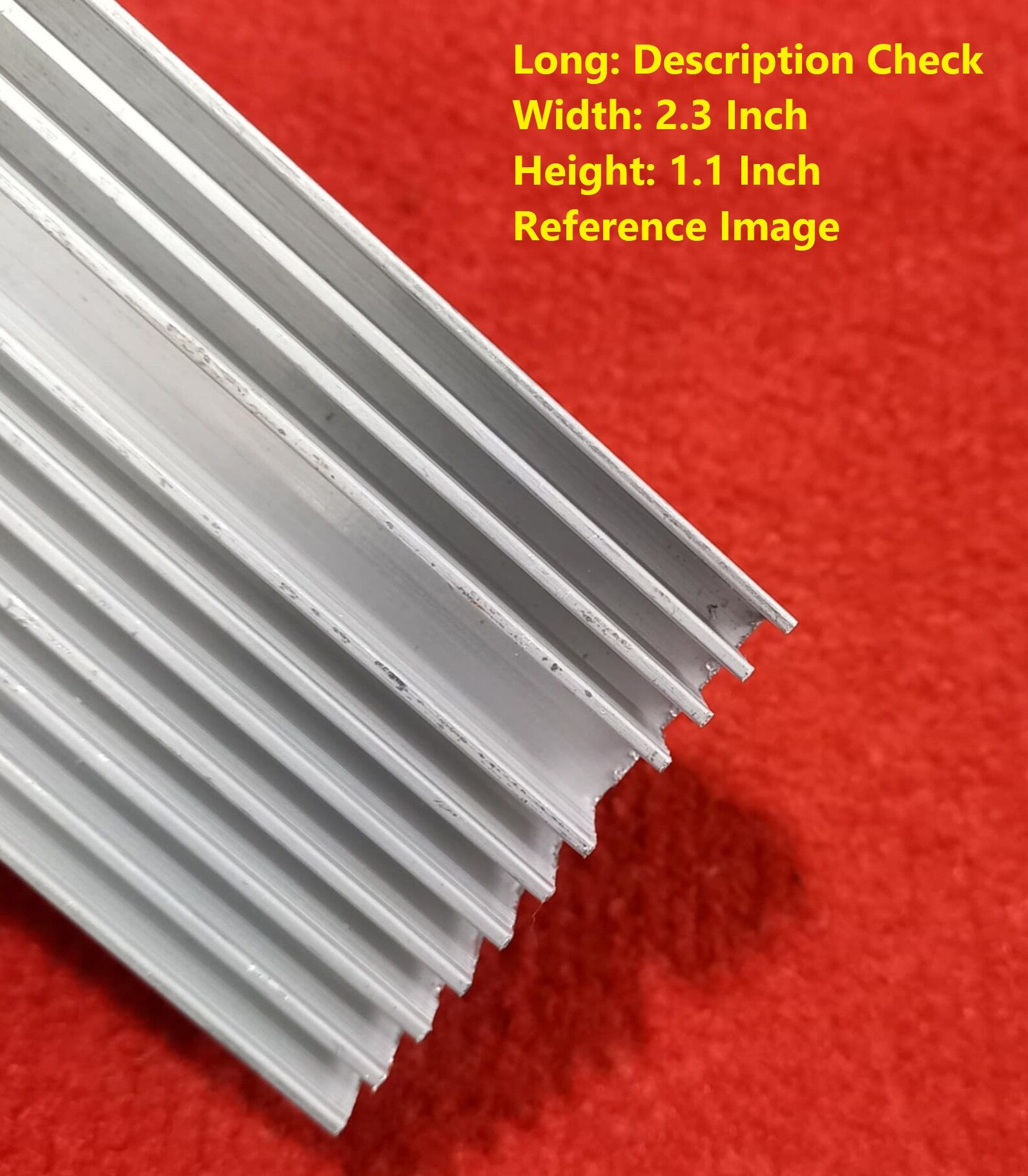 Picture of Double Side Finned Aluminum Heatsink 4 Inch Aluminum Heatsink 4×2.3×1.1 Inch Aluminium Heat Sink Cooling Radiator Silver Tone 4 Inch Aluminum Heat Sink For Inverter Transistor IC Tools Sets 4 Inch Heatsinks