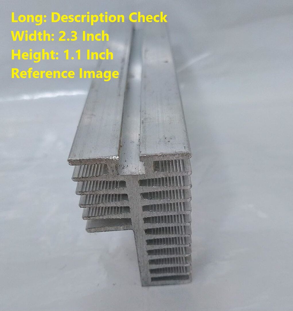 Picture of Double Side Finned Aluminum Heatsink 4 Inch Aluminum Heatsink 4×2.3×1.1 Inch Aluminium Heat Sink Cooling Radiator Silver Tone 4 Inch Aluminum Heat Sink For Inverter Transistor IC Tools Sets 4 Inch Heatsinks