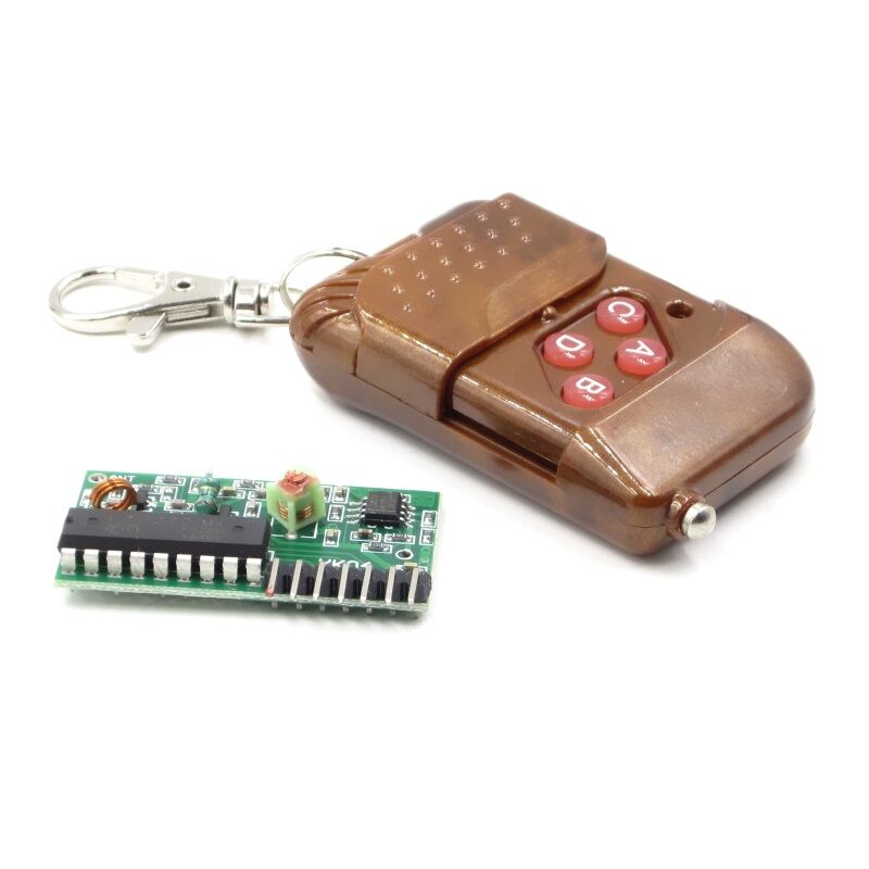 Picture of 4CH 4 Channel Wireless RF Remote Control 4CH Remote Control 4 Keys Wireless Transmitter Receiver Circuit With 4 Button Switches Remote 4CH Transmitter And Receiver For Arduino