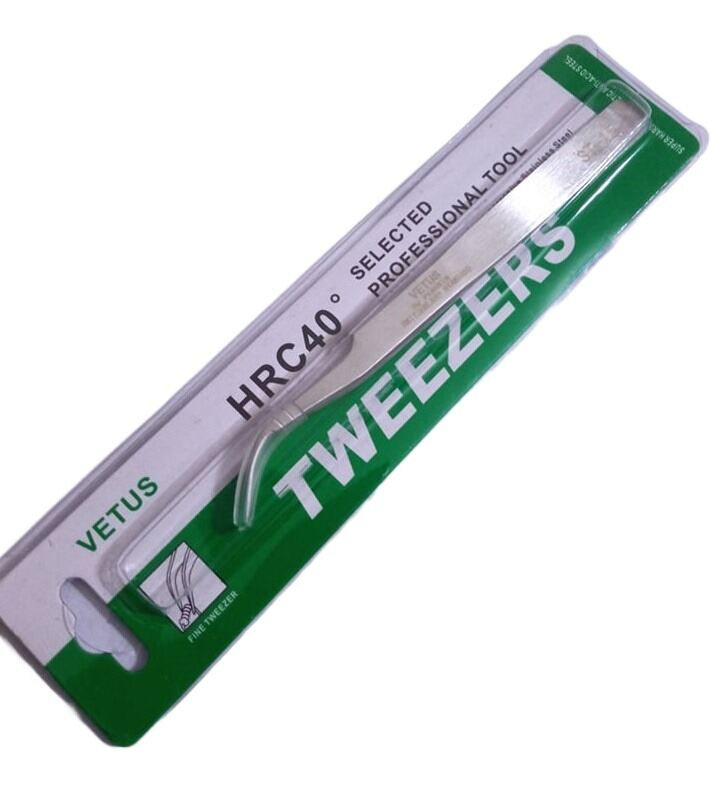 Picture of Tweezer Curved Style High Precision Grade Polished Tweezer Thin Curve 115mm Length Stainless Steel Electronics Tweezers Tools Set