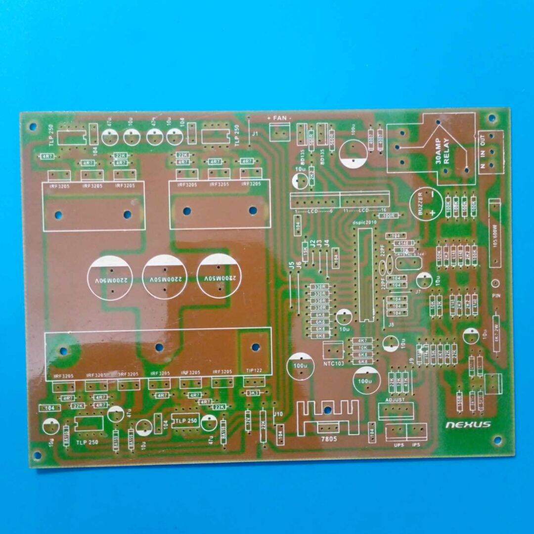 Picture of 12 Transistor DSPIC30F2010 Pure Sine Wave ORGINAL INDIAN GLASS Fiber Copper Clad Board DC 12V 24V 48V 96V 120V To 280V AC 600VA IPS Inverter Board Blank 450W Inverter Board