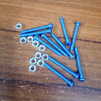 Picture of 10Pcs – Stainless Steel 25x2mm 1 Inch SS Coating Chipboard Screws Flat Head Self Tapping Minus Hardware Electronic Transformer Screws Tools With Bolt