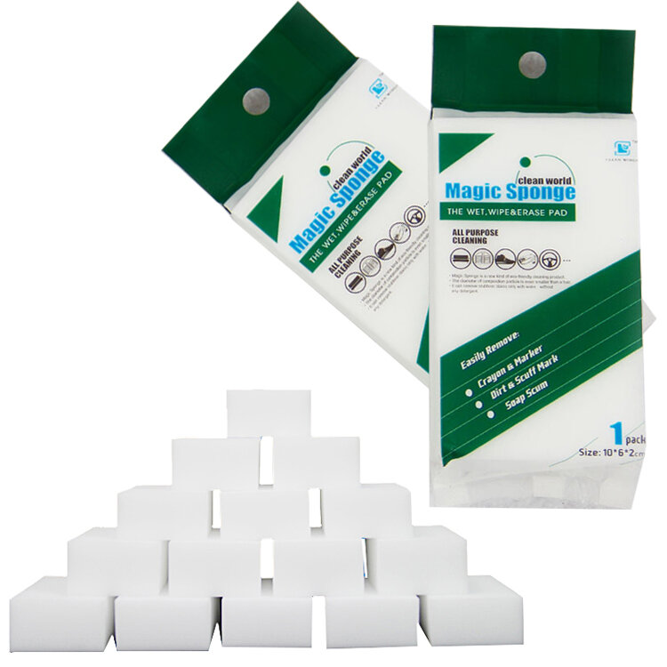 Picture of 120mm Clean World Magic Sponge 12x7x2.5cm Melamine Foam Cleaning Eraser Remove For Kitchen Bathrooms Office Window Shoes Floor Wall All Cleaner Purpose Clean Magic Sponge