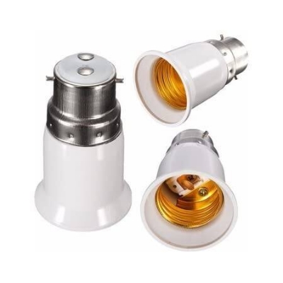 Picture of PIN B22 To E27 Converter Electric Light Bulbs Converter 2 Pin To Patch Holder Converter Lamp Holder B22 2 Pin Converter To E27 Patch Holder For LED Light Bulbs Adapters