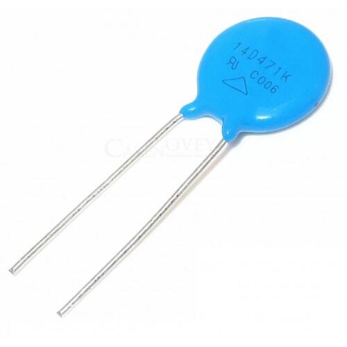 Picture of 3Pcs - MOV 14D471K 14D-471K Disk Type Metal Oxide Varistor ZOV For Power Supply ZOV 2 Pin Leads 14D471K Metal Oxide Varistor