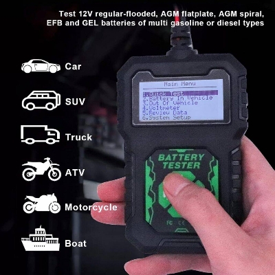 Picture of Digital Battery Tester QUICKLYNKS High Precision 12V Car Battery Tester Analyzer Circuit Tester Cranking Charge Test CCA Voltage Vehicle Boat Truck Battery Test 100 To 2000CCA Digital 12V Battery Tester Tools