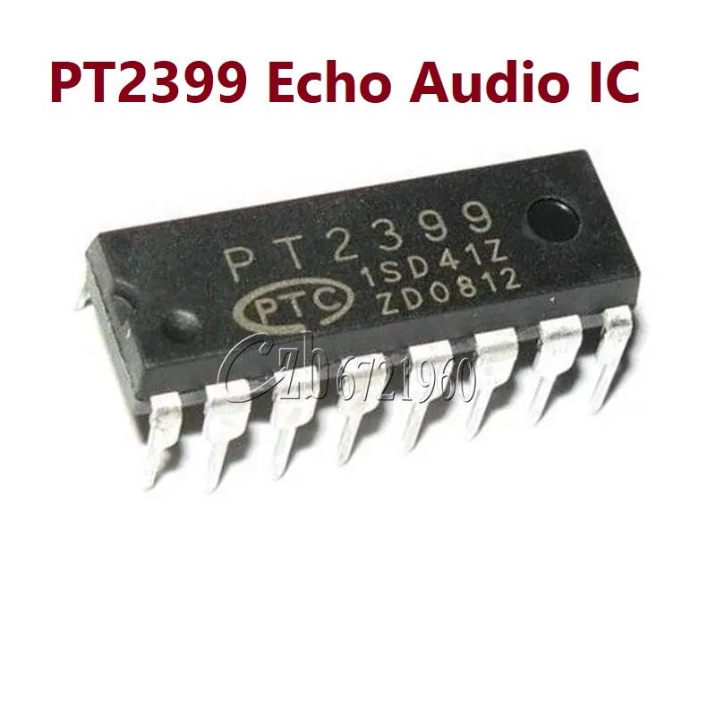Picture of A Class PT2399 Echo Audio Processor IC DIP-16 Leads PT2399 Amplifier IC Digital Delay Echo Audio Processor PT2399 Low Noise Echo Audio Processor IC 2399 Echo IC