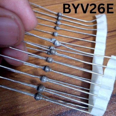 Picture of 3Pcs - BYV26E Diode BYV26 Fast Recovery Controlled Avalanche Rectifiers 1A 600V TR Fast Ultrafast Power Diode 2 Pin Leads BYV26 Diode