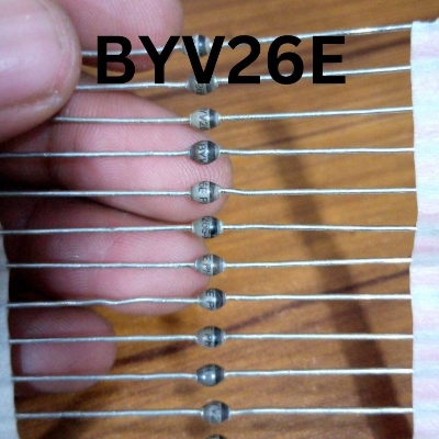Picture of 3Pcs - BYV26E Diode BYV26 Fast Recovery Controlled Avalanche Rectifiers 1A 600V TR Fast Ultrafast Power Diode 2 Pin Leads BYV26 Diode
