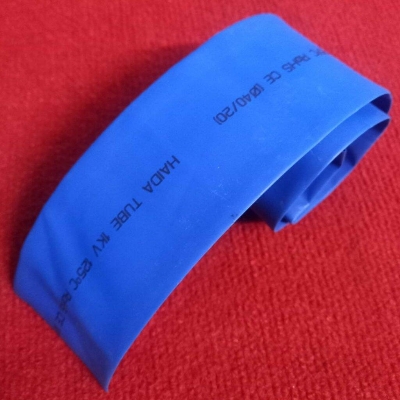 Picture of 1 Feet - 40mm Heat Shrink Tube 40mm BLUE Heatshrink Tubing Shrinkable Wrap Wire Cables Sleeve Set Heat Shrink Φ40mm Wire DIY Cable Connector Repairs Heatshrink Tube Φ40/20mm Size