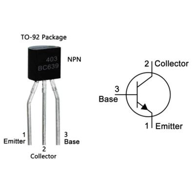 Picture of 5Pcs - TCNL639 Transistors 100V 1A NPN 3 Pin Leads General Purpose BC639 Transistors BC639 NPN 3 Pin Leads TO-92 Package Bipolar Low Power Transistor