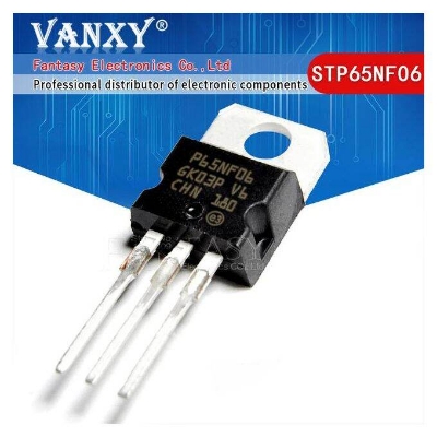 Picture of A CLASS STP65NF06 P65NF06 MOSFET 65N06 Power MOSFET 60A 60V 110W N-Channel TO-220 3 Pin Leads 65NF06 MOSFET Transistor Power MOS Field Effect Transistor