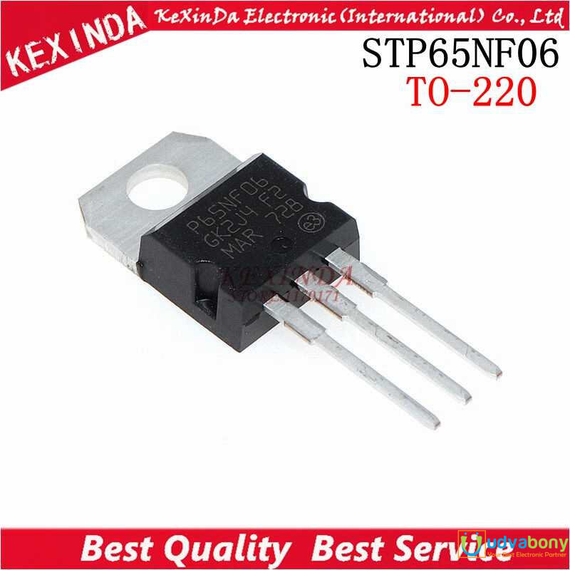 Picture of Medium Quality STP65NF06 P65NF06 MOSFET 65N06 Power MOSFET 60A 60V 110W N-Channel TO-220 3 Pin Leads 65NF06 MOSFET Transistor Power MOS Field Effect Transistor