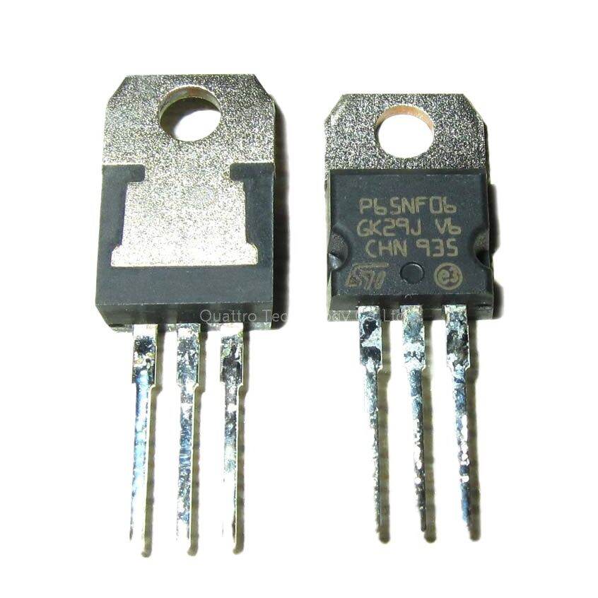 Picture of Medium Quality STP65NF06 P65NF06 MOSFET 65N06 Power MOSFET 60A 60V 110W N-Channel TO-220 3 Pin Leads 65NF06 MOSFET Transistor Power MOS Field Effect Transistor