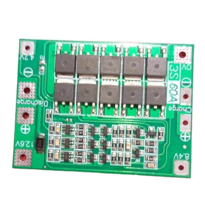 Picture of 60A 3S BMS Circuit 12V 60A BMS Circuit 12V BMS 60A 11.1V 12.6V 18650 Lithium Battery Charger Board Adapters 3S 60A BMS Circuit 12V BMS Battery Management System