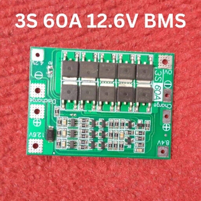 Picture of 60A 3S BMS Circuit 12V 60A BMS Circuit 12V BMS 60A 11.1V 12.6V 18650 Lithium Battery Charger Board Adapters 3S 60A BMS Circuit 12V BMS Battery Management System