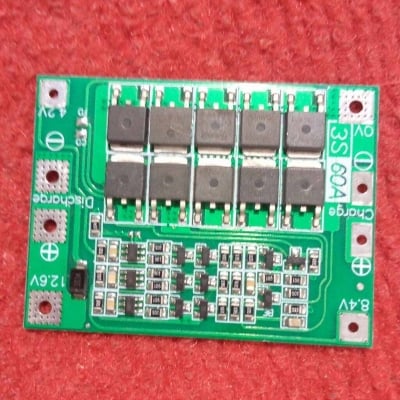 Picture of 60A 3S BMS Circuit 12V 60A BMS Circuit 12V BMS 60A 11.1V 12.6V 18650 Lithium Battery Charger Board Adapters 3S 60A BMS Circuit 12V BMS Battery Management System
