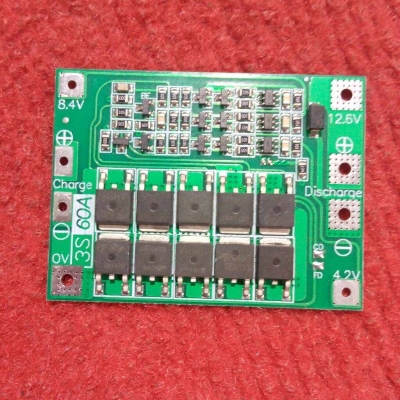 Picture of 60A 3S BMS Circuit 12V 60A BMS Circuit 12V BMS 60A 11.1V 12.6V 18650 Lithium Battery Charger Board Adapters 3S 60A BMS Circuit 12V BMS Battery Management System