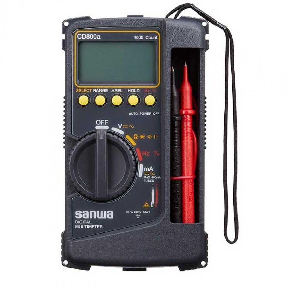 Picture of SANWA CD800A Digital Multimeter 4000 Count High Contrast With Tough Body Cover High Simulation Digital Multimeter CD800A SANWA Multimeter Tester Tools CD800A Multimeter