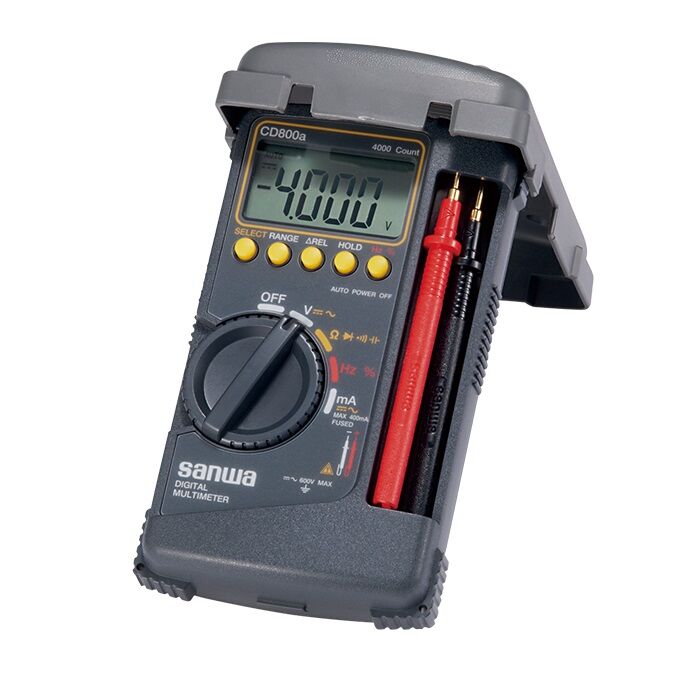 Picture of SANWA CD800A Digital Multimeter 4000 Count High Contrast With Tough Body Cover High Simulation Digital Multimeter CD800A SANWA Multimeter Tester Tools CD800A Multimeter
