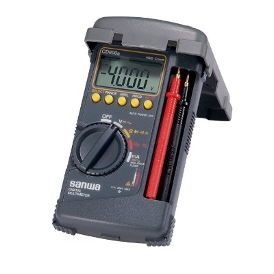 Picture of SANWA CD800A Digital Multimeter 4000 Count High Contrast With Tough Body Cover High Simulation Digital Multimeter CD800A SANWA Multimeter Tester Tools CD800A Multimeter