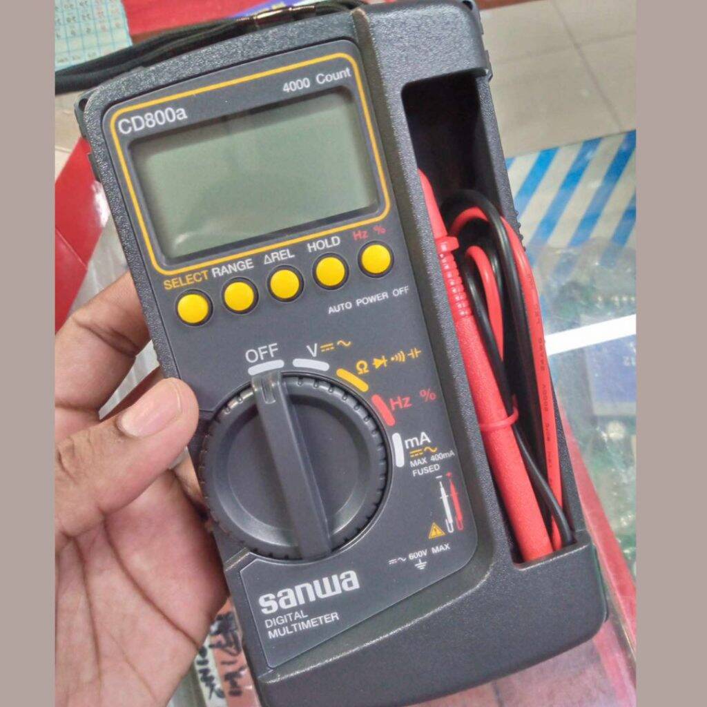 Picture of SANWA CD800A Digital Multimeter 4000 Count High Contrast With Tough Body Cover High Simulation Digital Multimeter CD800A SANWA Multimeter Tester Tools CD800A Multimeter