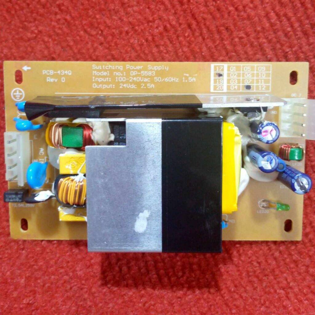 Picture of Open Frame 24V SMPS OP-5583 Input 100-240VAC 1.5A Output 24VDC 2.5A DC Circuit Adapters Switching Power Supply PCB Type Open Frame SMPS 24V Chargers Adapters