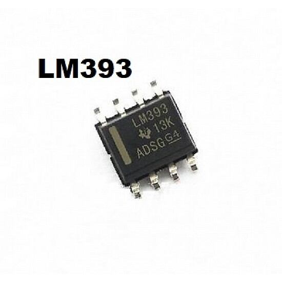 Picture of 2Pcs - SMD LM393 Low Offset Voltage Operational Amplifiers SMD LM393 IC Integrated Circuit SMD-8 8 Pin Leads Dual In Line Package Chip LM393 Operational Amplifiers
