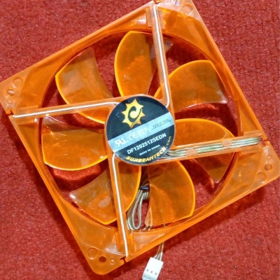 Picture of Lighting Computer Cooling Fans Heavy Duty 5 Inch Computer Cooling Fans 5 Inche DC 12V Cooling Fans 120mm Cooler Cooling Fan Radiator Heat Dissipation Fan With UV LED Cables Connector 120x25mm 12V Fan