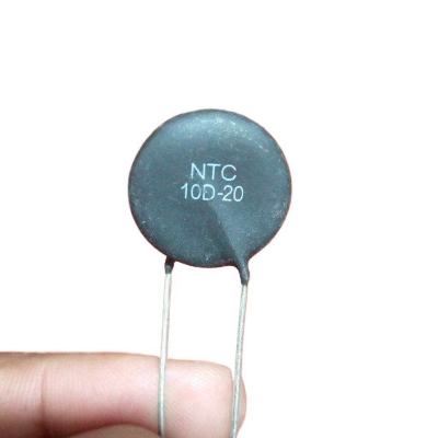 Picture of BLACK NTC 10D-20 20mm Leaded Epoxy Coated Thermistor Temperature Sensor NTC 10 Ohm Thermal Resistor 10 Ohm Thermistor 2 Pin Leads 10 Ohm NTC 10 Ohm Temperature Sensor