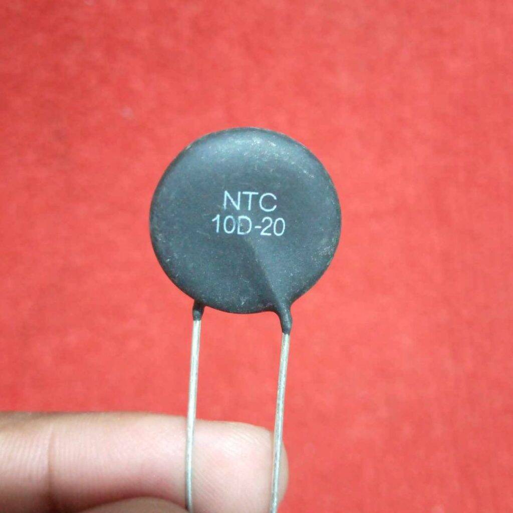 Picture of BLACK NTC 10D-20 20mm Leaded Epoxy Coated Thermistor Temperature Sensor NTC 10 Ohm Thermal Resistor 10 Ohm Thermistor 2 Pin Leads 10 Ohm NTC 10 Ohm Temperature Sensor