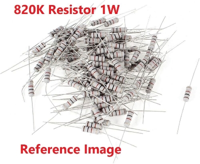 Picture of 25Pcs - 1W 820K Resistor 820K 1W Resistor Metal Film Resistor 820K Metal Oxide Film Resistor Axial Leads Resistor ±5% Tolerance 2 Pin Leads