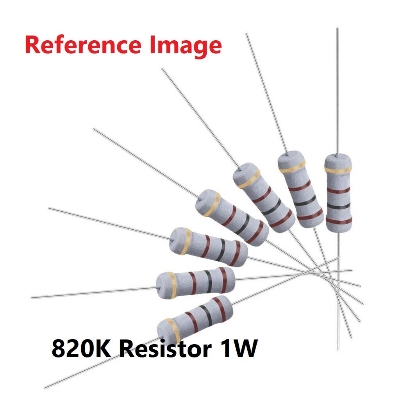 Picture of 25Pcs - 1W 820K Resistor 820K 1W Resistor Metal Film Resistor 820K Metal Oxide Film Resistor Axial Leads Resistor ±5% Tolerance 2 Pin Leads