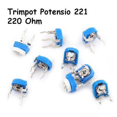 Picture of 5Pcs - RM065 VR 221 220 Potentiometer 3 Pin Leads Resistor 220 Ohms Volume 220 Variable Resistor 221 6mm Trimpot V/R 220 Potentiometer Switches