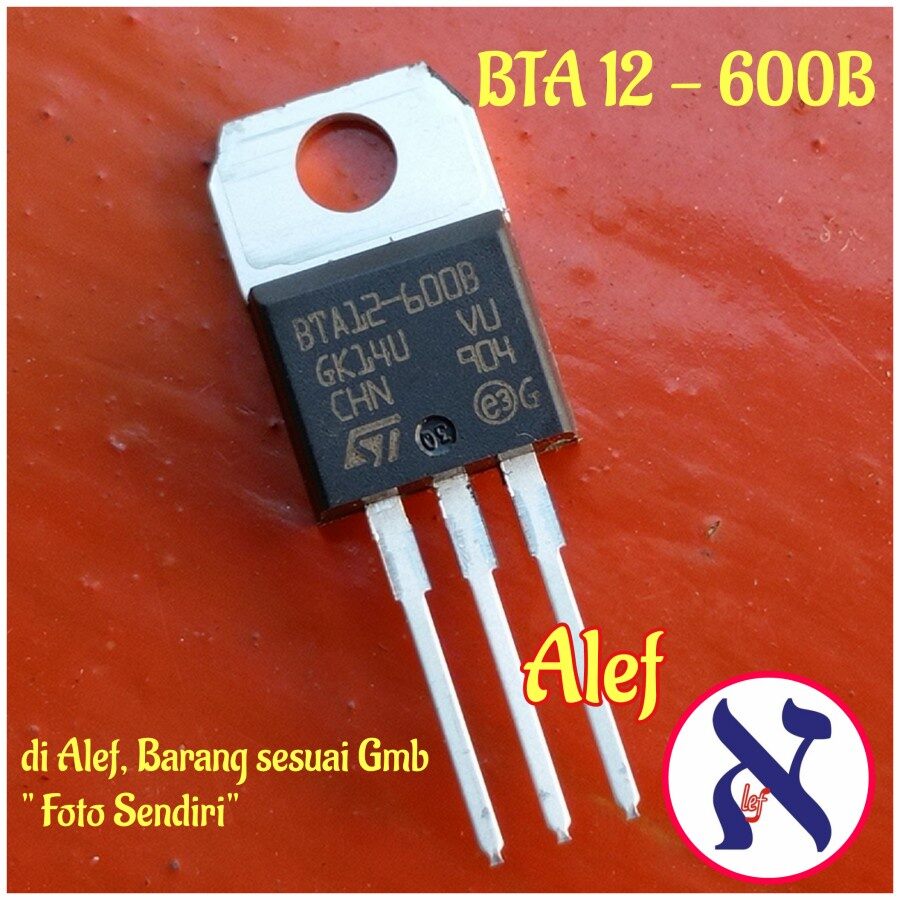 Picture of A Class BTA12 TRIAC BTA12-600B 600V 12A TRIAC Thyristor IC TO-220 Package Industrial BTA12 Thyristor IC 3 Pin Leads Thyristor IC