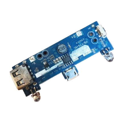 Picture of BLUE SINGLE USB Power Bank Circuit With LED Indicator Input 5V 2A Micro USB Socket Output 5V 2A USB For 3.7V Battery 18650 Battery Charging Module Adapters