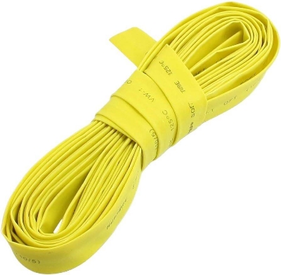 Picture of 2 Gauge- YELLOW 10mm Heat Shrink Tube 10mm Yellow Heatshrink Tube Shrinkable Wrap For Cables Connector Repairs 10mm Heatshrink Tube 10mm