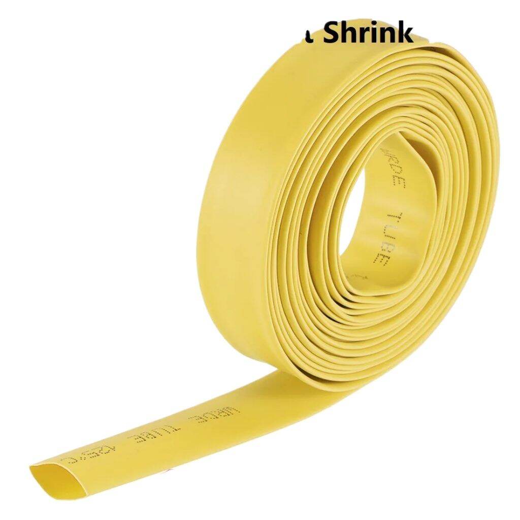 Picture of 2 Gauge- YELLOW 10mm Heat Shrink Tube 10mm Yellow Heatshrink Tube Shrinkable Wrap For Cables Connector Repairs 10mm Heatshrink Tube 10mm