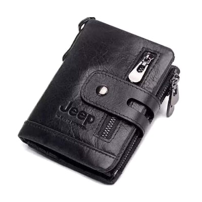 Picture of Jeep Black 100% Leather Long Lusting Wallet  for Man