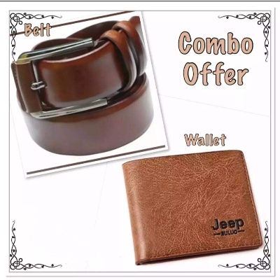 Picture of Multicolor Artificial Leather Belt And Wallet Combo For Men - Wallet - Wallet For Men