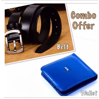 Picture of Multicolor High quality Artificial Leather Belt and wallet combo for men