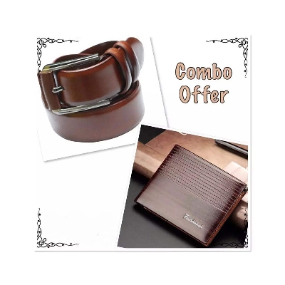 Picture of Multicolor High Quality Artificial Leather Belt And Wallet Combo For Men - Wallet For Men - Wallet For Men - Money Bag For Men - À¦®À¦¾À¦¨À¦¿ À¦¬À§À¦¯À¦¾À¦— - Wallet For Men - Wallet