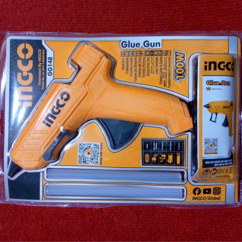 Picture of ING-CO GG148 Electric Glue Gun AC 220V 100W Glue Machine For 10mm Glue Sticks 100W Constant Temperature 100W Glue Gun DIY Art Craft Heat Repair Tools Sets 220V Glue Gun